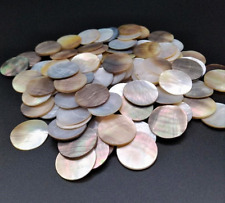 Real Black Lip Mother Of Pearl Seashell Rounds 100 Pcs Great for Crafters & DIY picture
