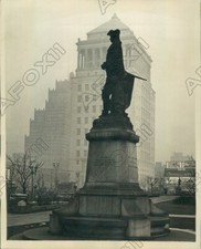 St Louis MO Founder Pierre Laclede Lequeste Statue by Building Press Photo picture