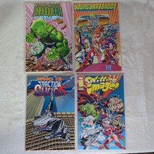 Splitting Image Lot of 4 Comic Books #1 x3 Back Cover Variants #2 Image 1993 picture