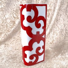 Hermes Paris Balcon Du Guadalquivir Red White Porcelain Flower Vase 20 cm picture