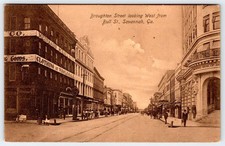 1909 BROUGHTON ST SAVANNAH GEORGIA publ by J.S. PINKUSSOHN CIGAR CO POSTCARD picture
