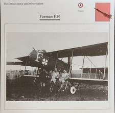 Farman Picture Original Aircraft Aviation Detail Info Collector Card NOS     picture