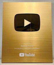 100% Real 1M Gold Youtube Playbutton / YouTube Plaque picture