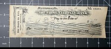 1911 Star Supply Co Bank Check Dawson PA George A Kelly Co Ephemera picture