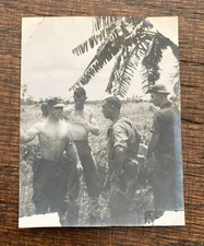 Vintage 1966 Vietnam War US Soldiers Shirtless Photo Vintage Military Photograph picture