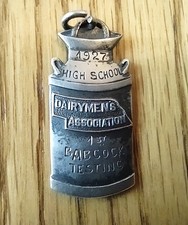 Antique 1927 High School Agricultural Award Medal, lst Place, 