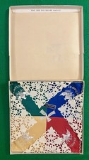 Original PINE CAMP New York Sweetheart Handkerchief Set WWII Embroidery ANTIQUE picture