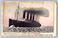 K67/ Interesting Postcard c1910 Lusitania Ocean Liner Sunk Cunard Line 388 picture