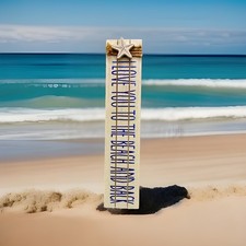 Beach Sign - Small - L9.5”XW1”XH2” - White - Wood Composites - Rectangular Shape picture