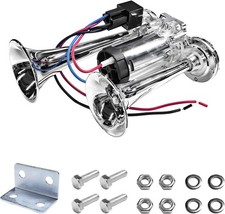 12V 120dB Car Air Horn Super Loud Dual Trumpet Train Horn Kit with Compressor picture