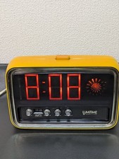 LUMITIME KT-10A Digital Alarm Desk clock Yellow w/Power cord Interior Japan picture