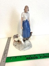 VTG Bing & Grondahl Porcelain Figurine 2254 Girl With Geese Axel Locher 1960s picture