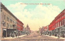 Lithograph Minot ND Main Street Looking South 1913 picture