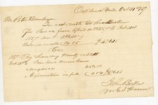 1857 Oakland Mill MD Handwritten Account Signed John Becker Hoover Maryland picture