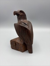 Vintage MCM Hand Carved Ironwood Eagle 5