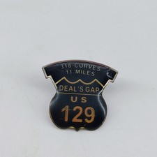 Vintage Deal's Gap US 129 Dragon Souvenir Pin 318 Curves 11 Miles NC TN picture