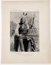 1890 SOUTH DAKOTA - PINE RIDGE ROSEBUD AGENCY - Native Americans Printed Photo picture