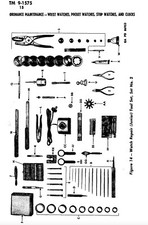 227 page WWII Hamilton Elgin Waltham Bulova CLOCK STOP WATCH Repair Manual on CD picture