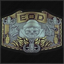 EOD Skull Belt Buckle 2 Tone picture