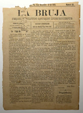 ANTIQUE NEWSPAPER / LA BRUJA / MAYAGUEZ PUERTO RICO 1898 VERY RARE picture