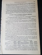 1907 train report ALABAMA GREAT SOUTHERN RAILROAD Gadsden Attalla  Alabama picture