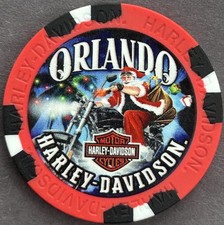 Harley Davidson Poker Chip 2018 Christmas from Orlando HD in Orlando, FL   SANTA picture
