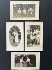 Lot of 4 Antique 1910’s RPPC Real Photo Postcards- Men, Women, Fashion, Velox picture