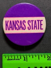 Vintage Kansas State College University Pinback Pin picture