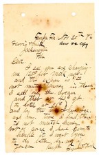 Antique 1886 Handwritten Letter from Tampa, FL Pricing Dispute for Ice Cream picture