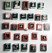 28 Vtg Hallmark Keepsake Miniature Ornaments Lot 1980 1990s Boxed Christmas Tree picture