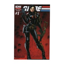 GI Joe #1 Art Adams Baroness Sub 2nd Print Red Variant IDW Comic Good Girl Art picture