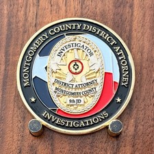 Montgomery County District Attorney Investigations Texas Challenge Coin  M#28 picture