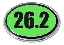 26.2 marathon green chrome auto emblem decal usa made picture