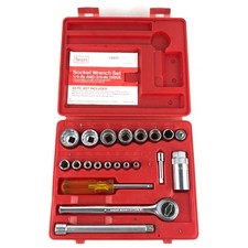 Vintage Sears 22 Piece Ratchet Socket Set 1/4