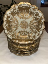 Nippon I.E.C. Hand Painted Gold Moriage Floral Bowls Bone China 5.75” Set of 6 picture