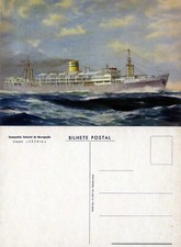 Portuguese passenger ship PATRIA (1947-1973) Cia Colonial official postcard picture