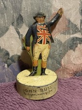 John Bull Tires Tyres Tin Metal Figurine Antique Advertisement England Man Rare picture