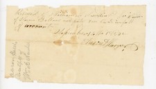 1853 Handwritten Receipt Salem NJ Signed William Newkirk & Aaron Harris Antique picture