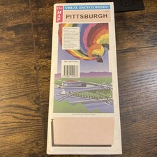 Pittsburgh Vtg Road Map Visual Encyclopedia Three Rivers Stadium Civic Arena picture
