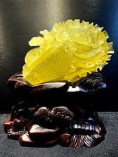 8.29lb Top Rare Natural citrine cabbage Mineral specimen Crystal+base picture