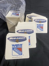 100 VINTAGE 1999-2000  Bud Light NY New York Rangers  Shedule Beer Coasters picture