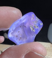 Polished 1970’s Holley Blue Agate; AA+ 45ct. Jewelry Grade, Banded, Druzy Pocket picture