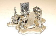 WIZARDS CRYSTAL STUDY  Rawcliffe Pewter One of a Kind Rare HTF Pewter Base picture