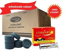 STARLIGHT 33mm Premium Hookah Charcoal Round Incense *Wholesale Value* 1800ct  picture