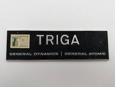 Vintage TRIGA General Dynamics General Atomic Plaque W South Korean Stamp 1960's picture