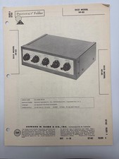 Original Sams Photofact Manual EICO HF-85 Stereo Tube Preamplifier W Schematic picture