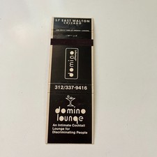 Domino Lounge Cocktail Lounge E Walton Chicago Vintage Matchbook Cover 4MB75-4 picture