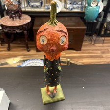VINTAGE DEBRA SCHOCH for BETHANY LOWE DESIGNS PUMPKIN HEAD HALLOWEEN FIGURINE picture