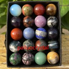 20pc Wholesale Natural Mixed Ball Quartz Crystal Sphere Reiki Healing 15mm+ box picture