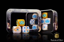Cygnar Storm Forge | Official Warmachine Dice Set Handcrafted by Baron of Dice picture